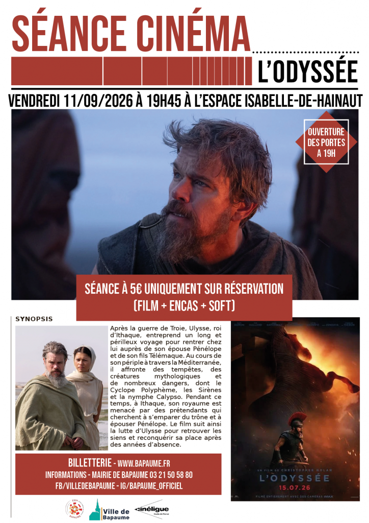 Séance cinéma : l&rsquo;odysée